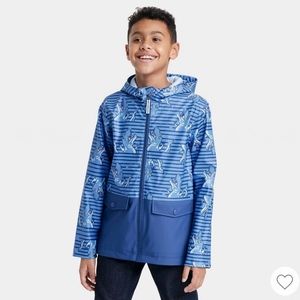 Cat & Jack Kids Colorblock Long Sleeve Rubber Rain Jacket